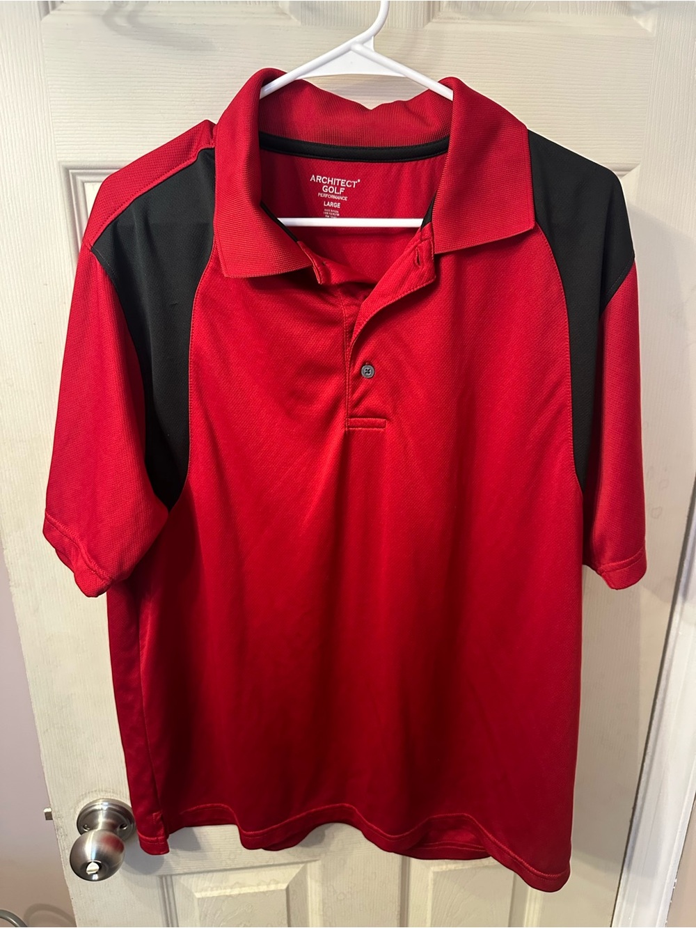 Architect Red and Black Men's Polo Shirt